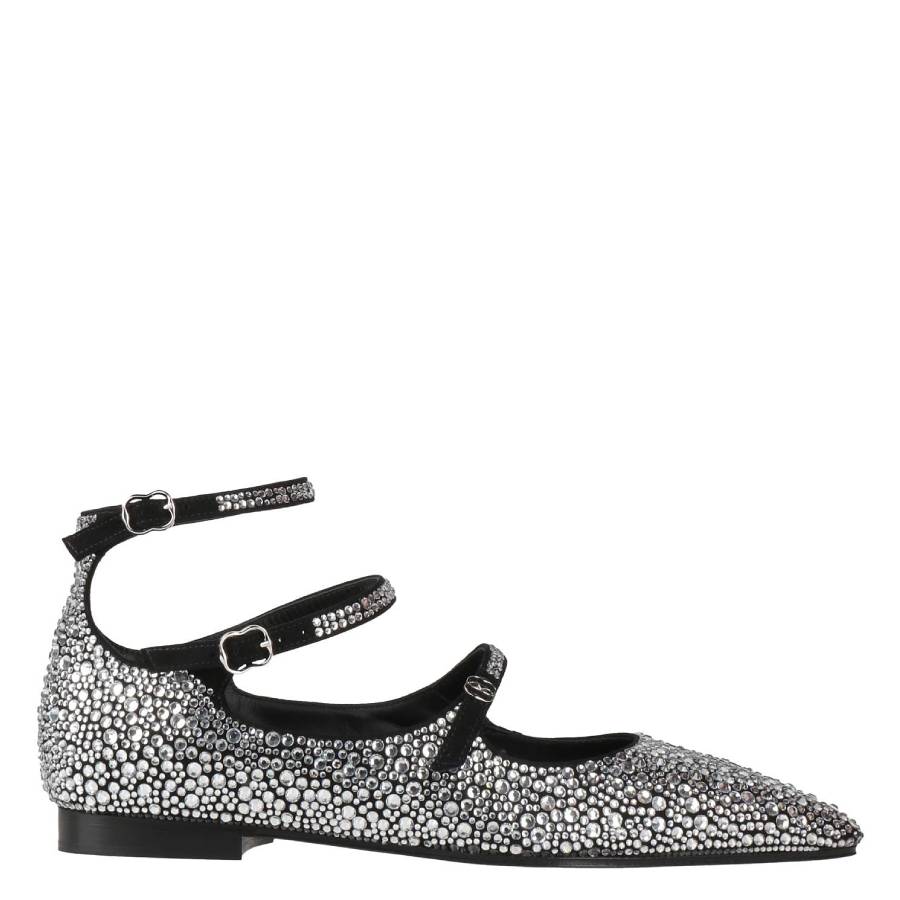 Bally Marilou Crystal-embellished Flat Pumps In Black