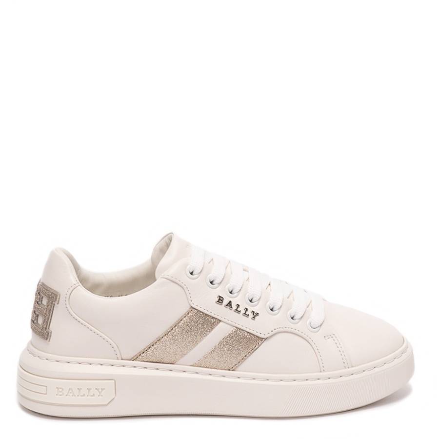 Bally Melany Leather Low-top Sneakers In White