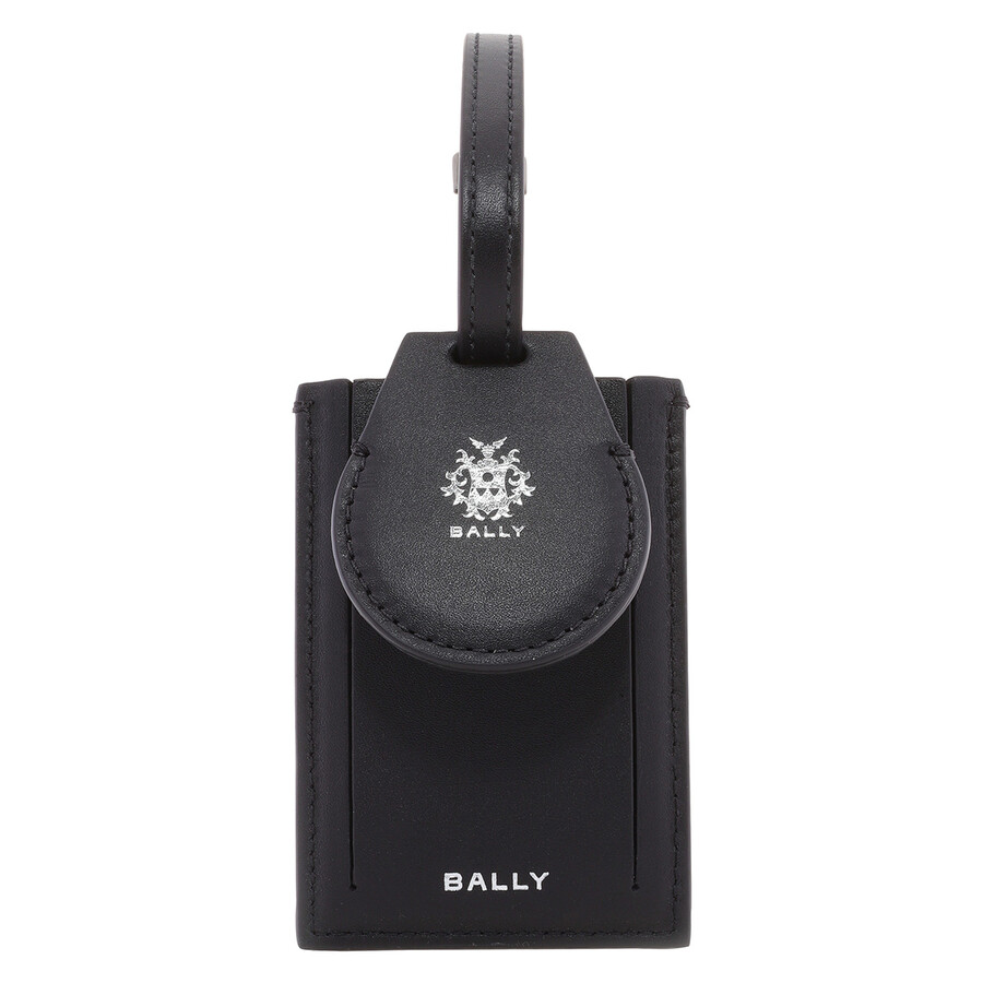 Bally Men's  X Adrien Brody Leather Luggage Tag In Black