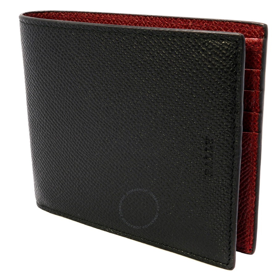 Bally Men's Black Classic Bifold Wallet 6205419 7612509481353