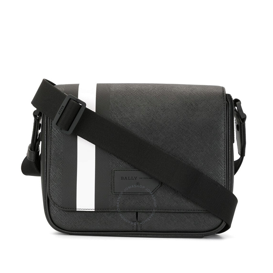 Bally Men's Coated Canvas Messenger Bag In Black 6228770 Handbags