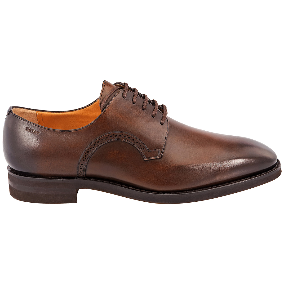 Bally Men's Scrivani Brown Leather Derby Shoes, Brand Size 6 (US