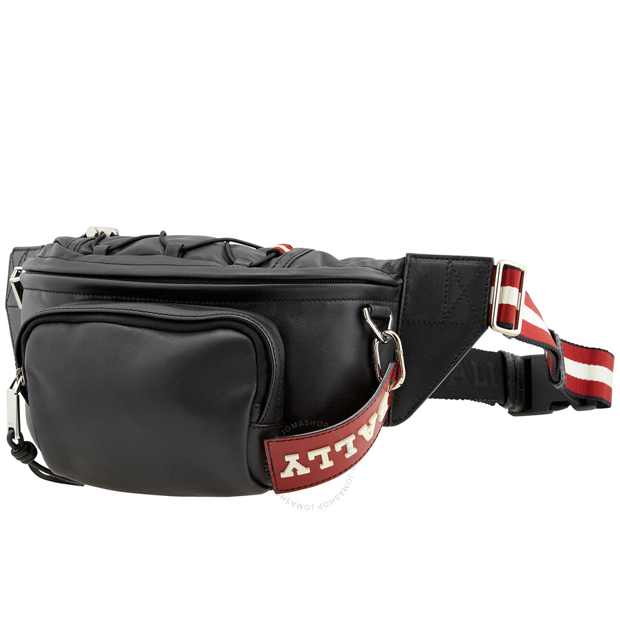 Bally Men's Sully Black Leather Bum Bag 6228675 Handbags