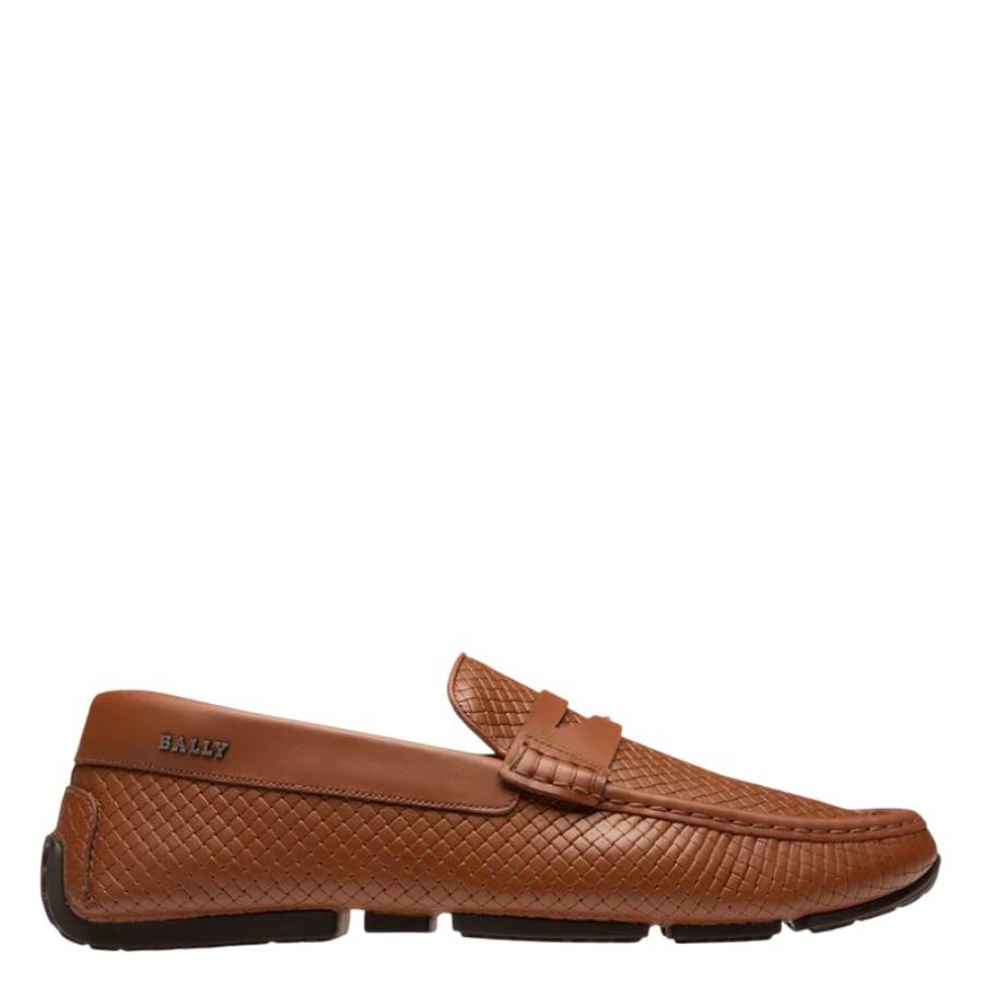 Bally Park Woven Leather Drivers, Brand Size 5.5 ( US Size 6.5