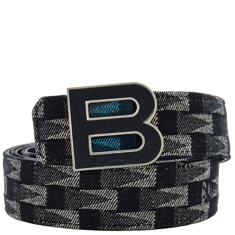 Bally Pennant Jacquard Reversible Belt In Blue