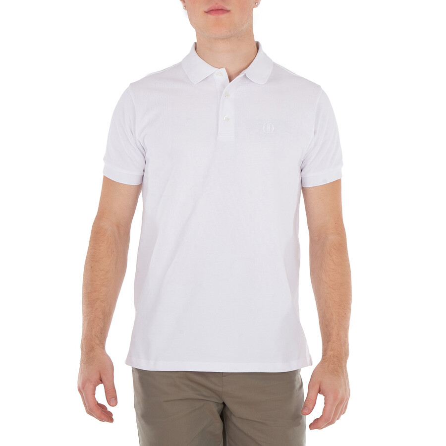 Short-Sleeved Cotton Polo Shirt, Size Medium
