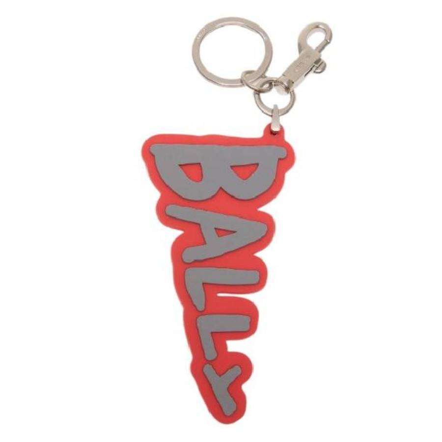 Bally Silicone and Metal Pennant Keyring 6306710 7613466085400