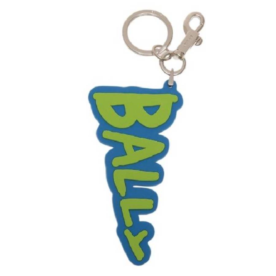 Bally Silicone and Metal Pennant Keyring 6306711 7613466085424
