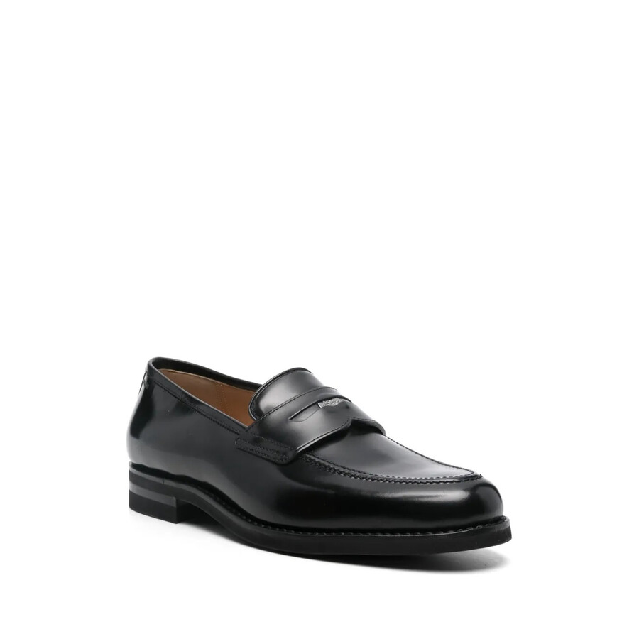 Bally Sweeny Leather Penny Loafers In Black
