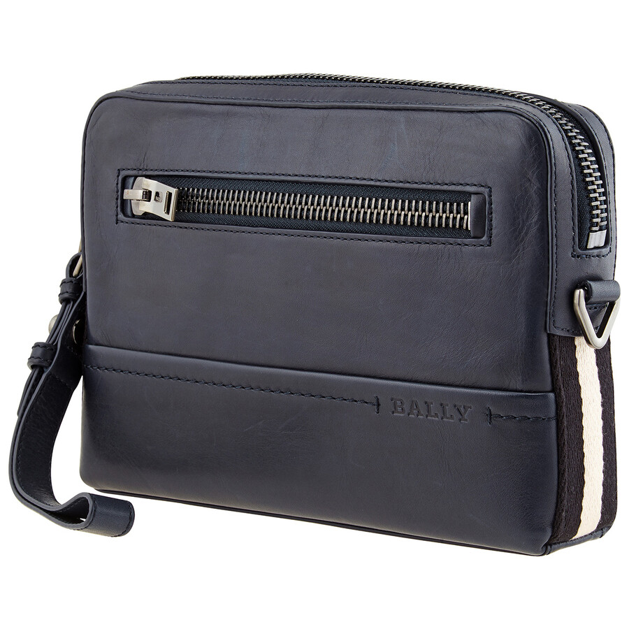 Bally Taney New Blue Leather Clutch Bag 6214221 7612510056649