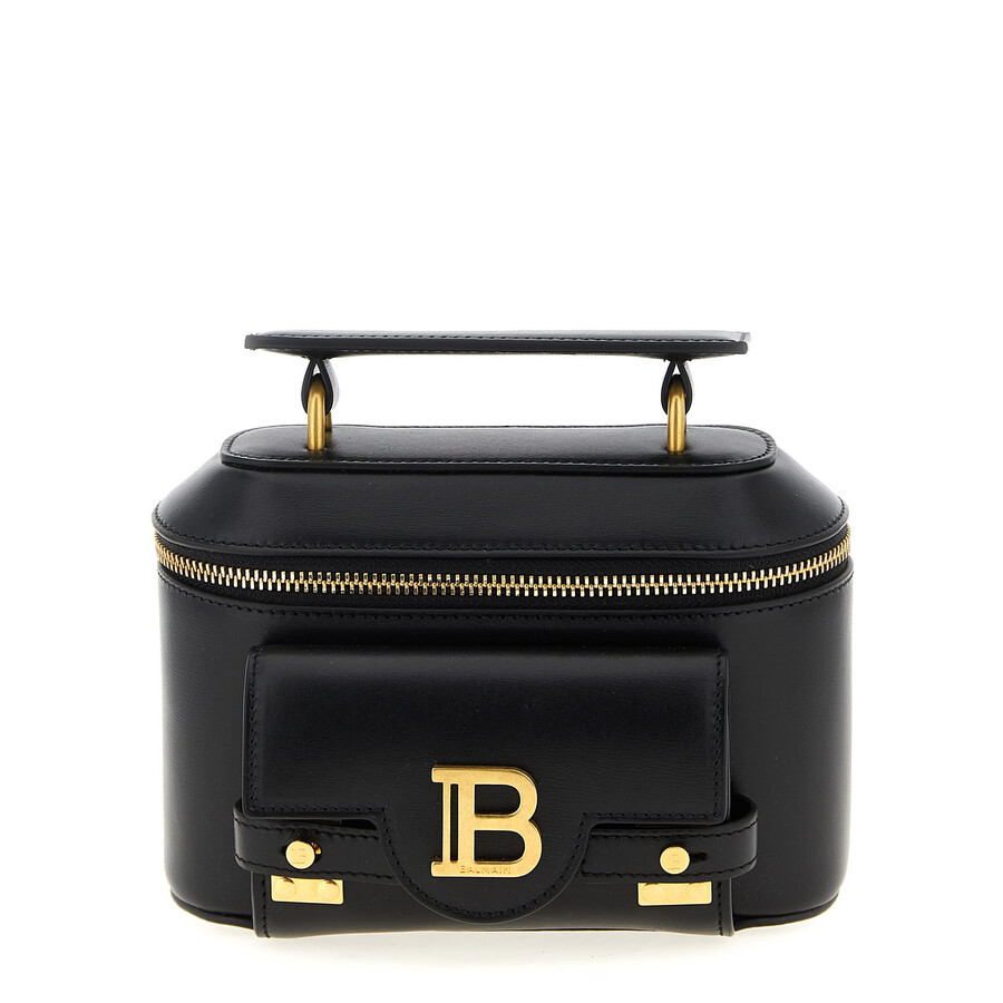 Balmain B-buzz Vanity Handbag In Black