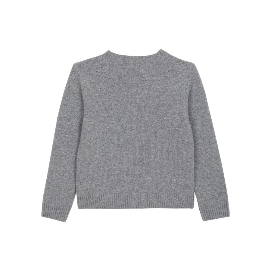 Balmain Boys Logo Intarsia Crewneck Sweater
