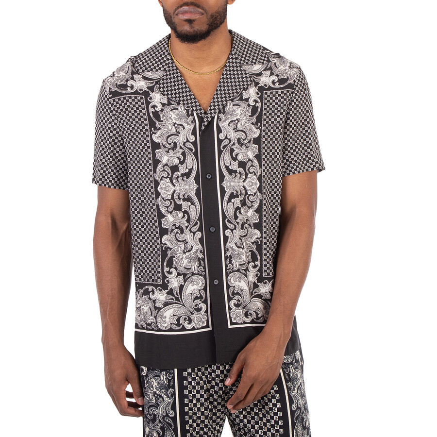 Colour-Block Paisley Shirt
