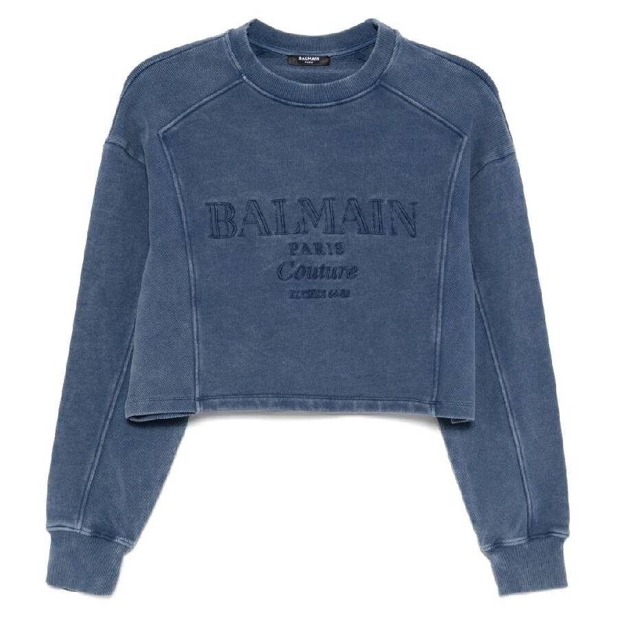 Couture Logo Embroidered Cotton Sweatshirt