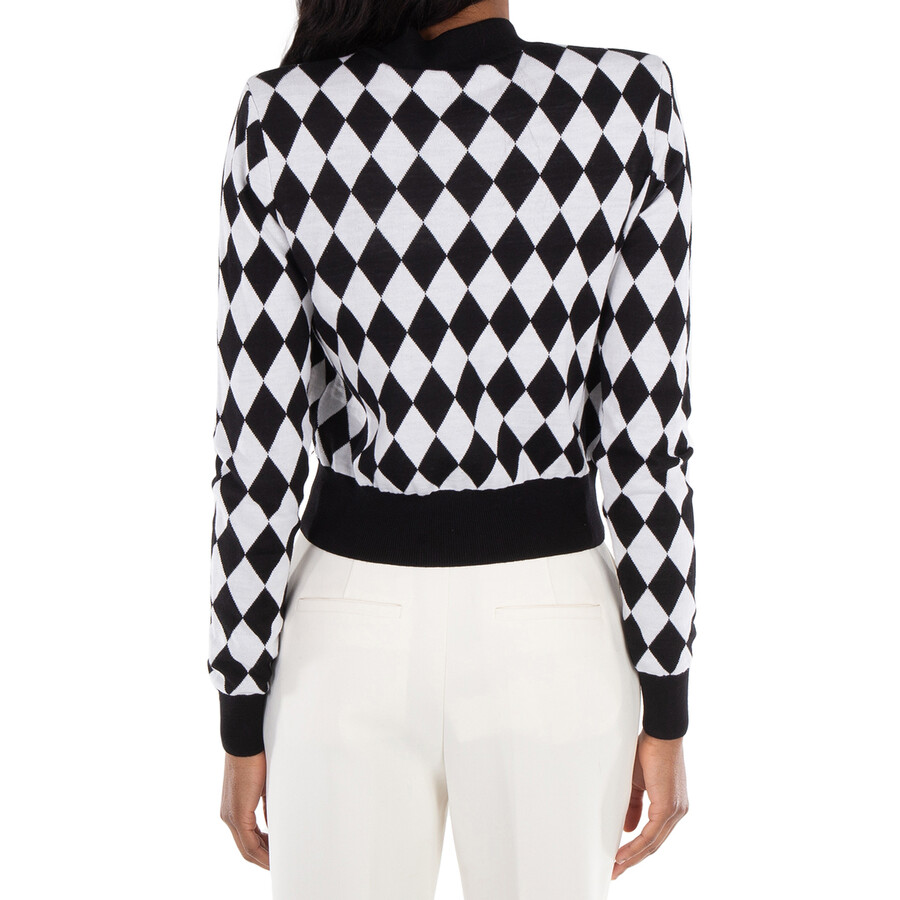 Diamond-Intarsia Virgin Wool Cardigan Diamond-Intarsia Virgin Wool Cardigan
