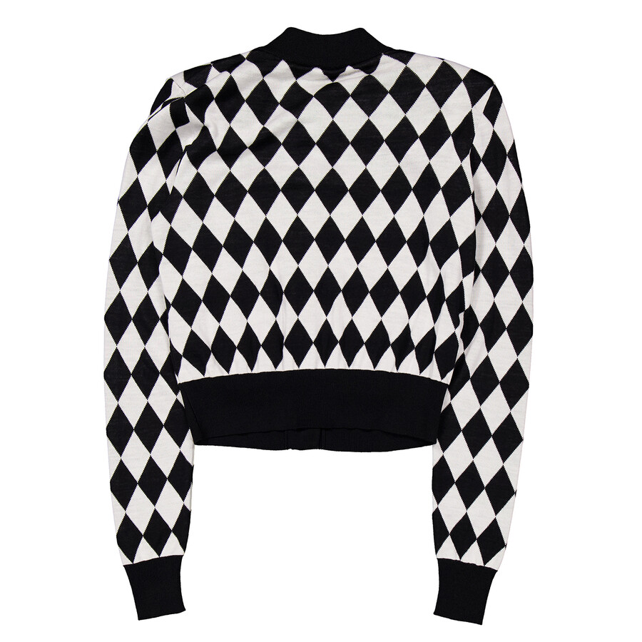 Diamond-Intarsia Virgin Wool Cardigan Diamond-Intarsia Virgin Wool Cardigan