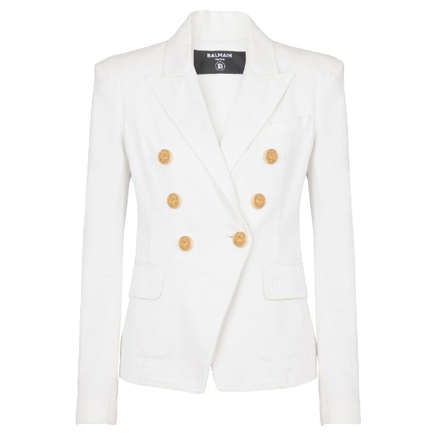 Double Breasted Cotton Jacket, Brand Size 34 (US Size 2)