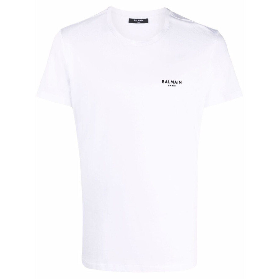 Flock Logo Print T Shirt