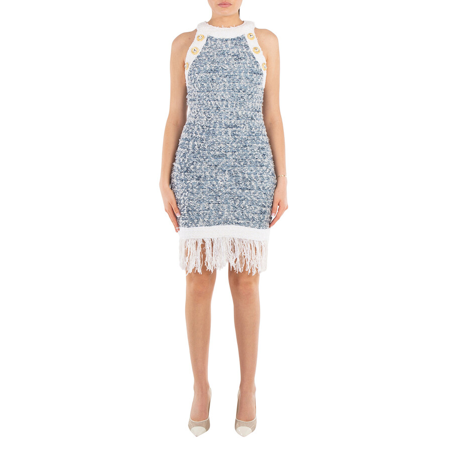Fringed Tweed Minidress