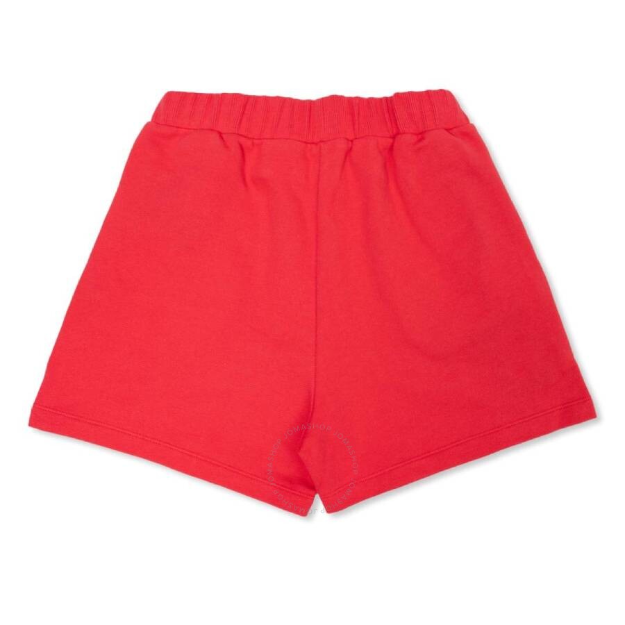 Balmain Button-embossed Cotton Shorts In Red