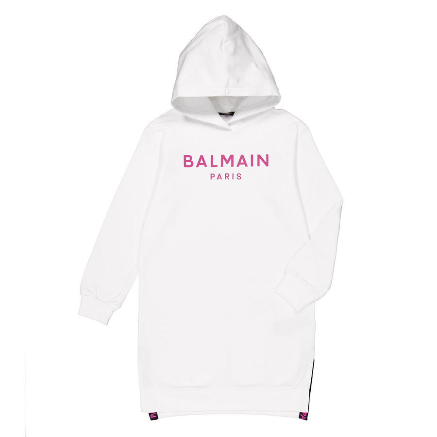Girls Logo Embroidered Hooded Dress