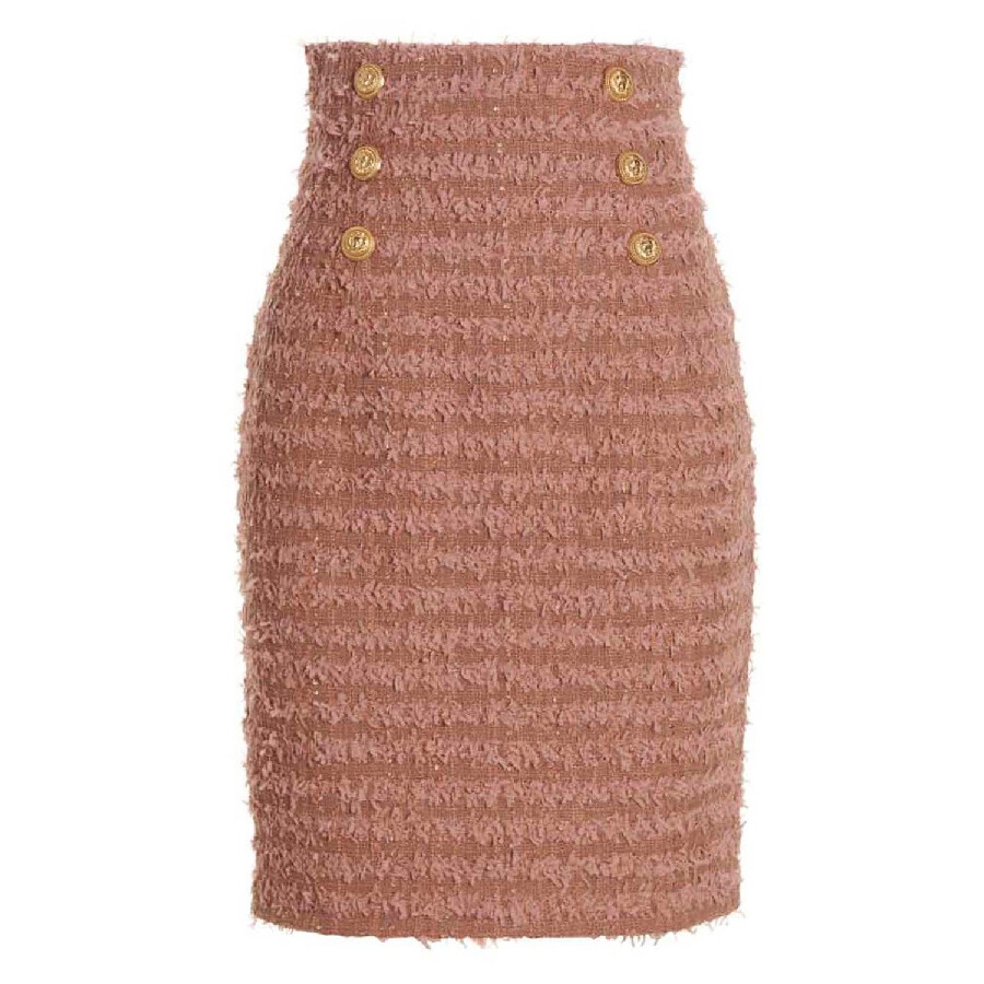 High Waist Tweed Skirt