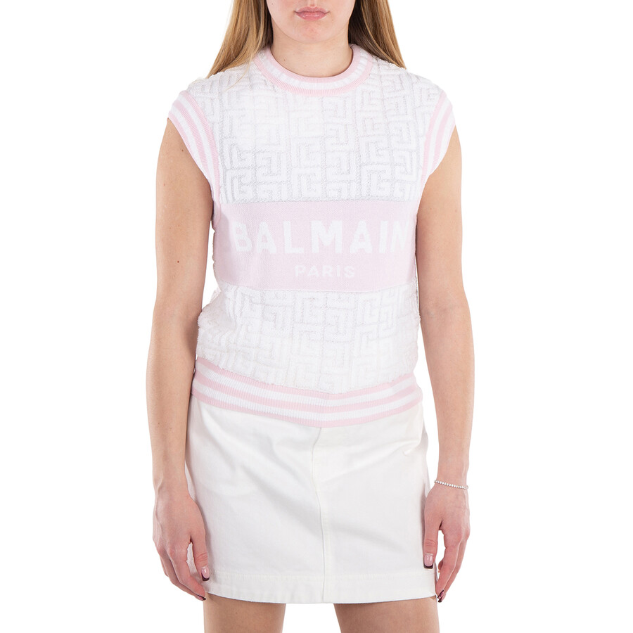 Intarsia-Knit Logo Sleeveless Vest