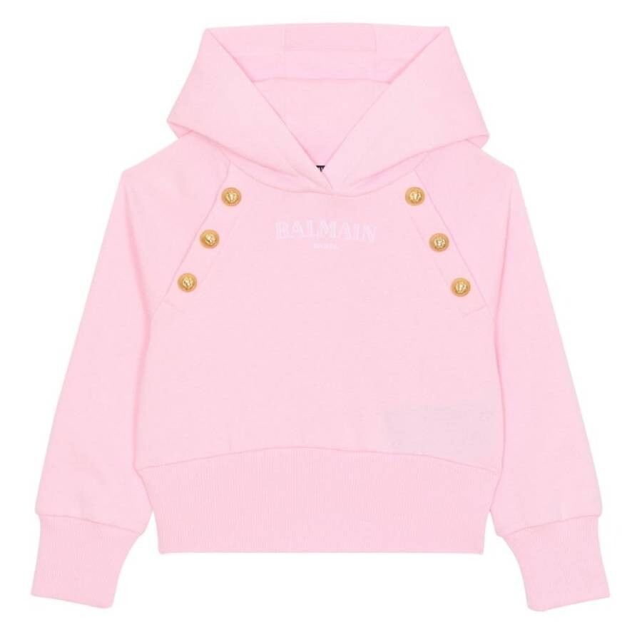 Kids Chain Lion Buttons Hoodie