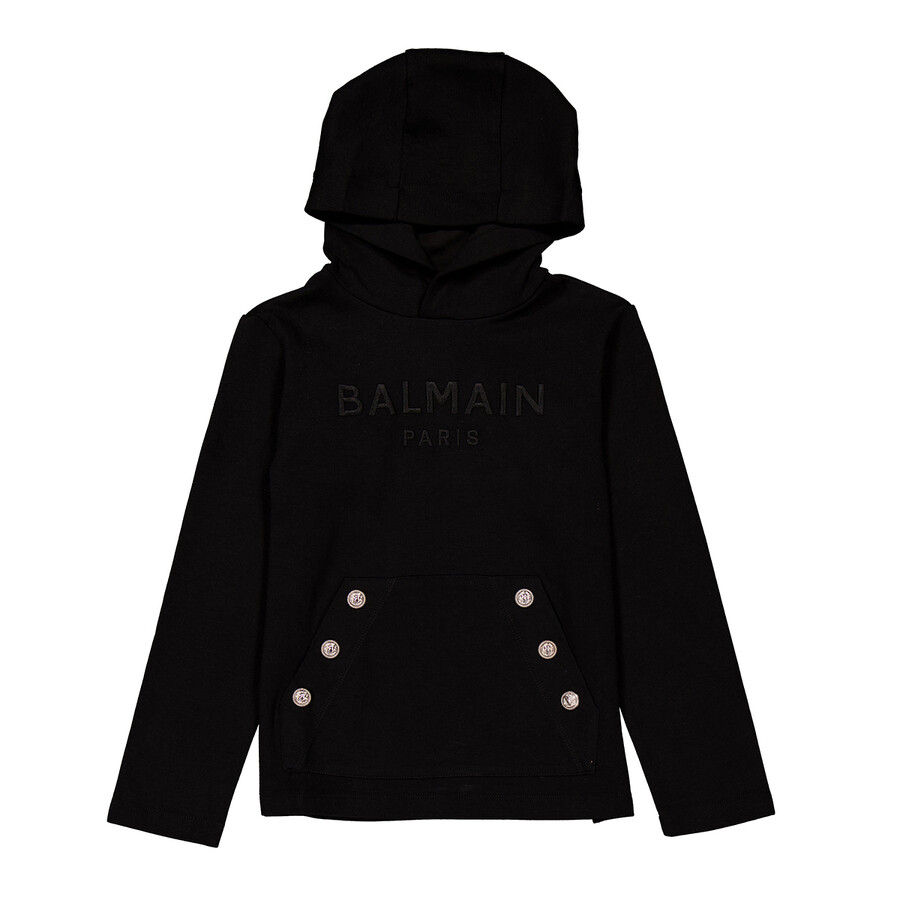 Kids Logo Embroidered Buttons Hoodie