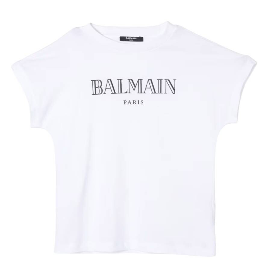 Kids Logo Print Cotton T-Shirt
