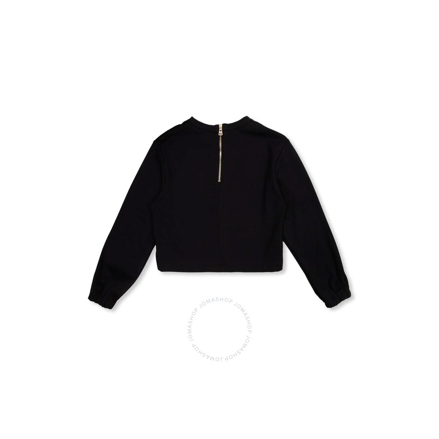 Balmain Kids Logo-embellished Long-sleeved T-shirt In Black