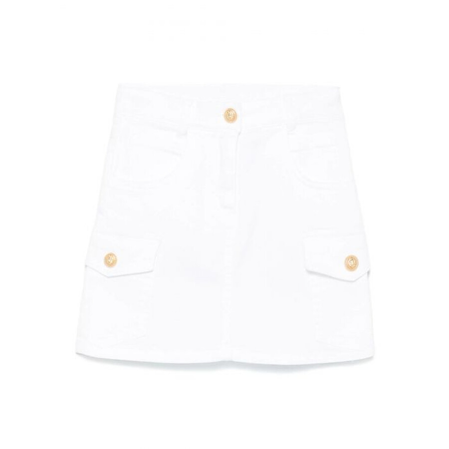 Kids Multi-Pocket Denim Mini Skirt