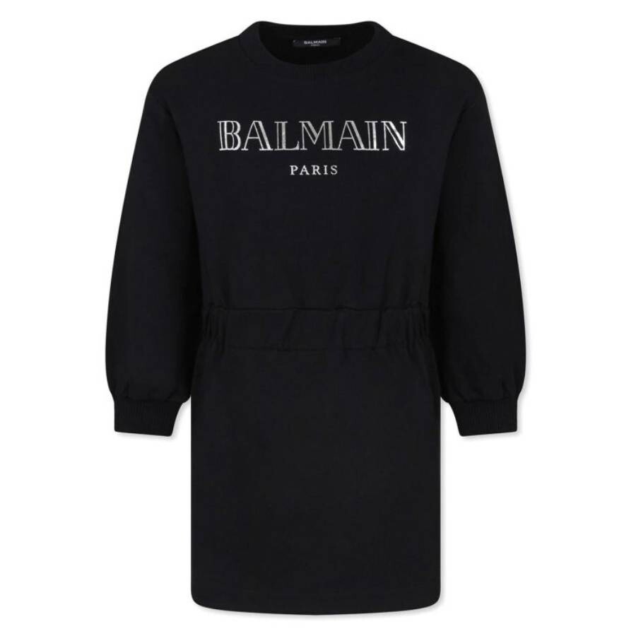 Kids Paris Logo Long-Sleeved Dress