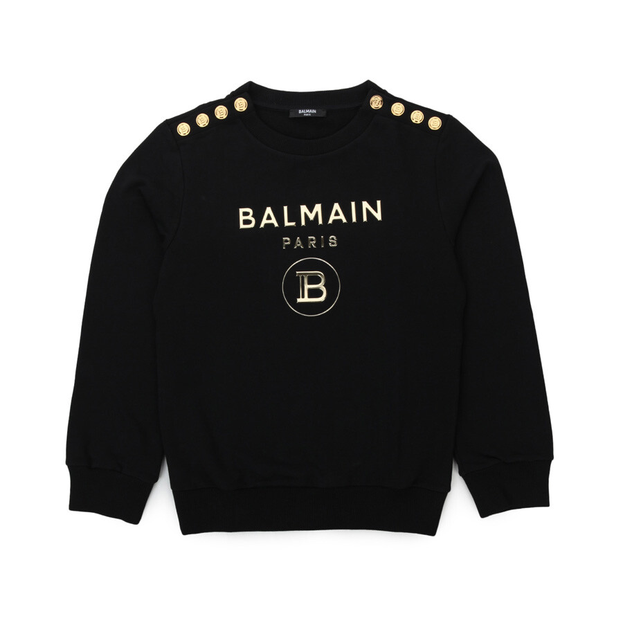 Kids Wool Blend Logo Print Sweatshirt