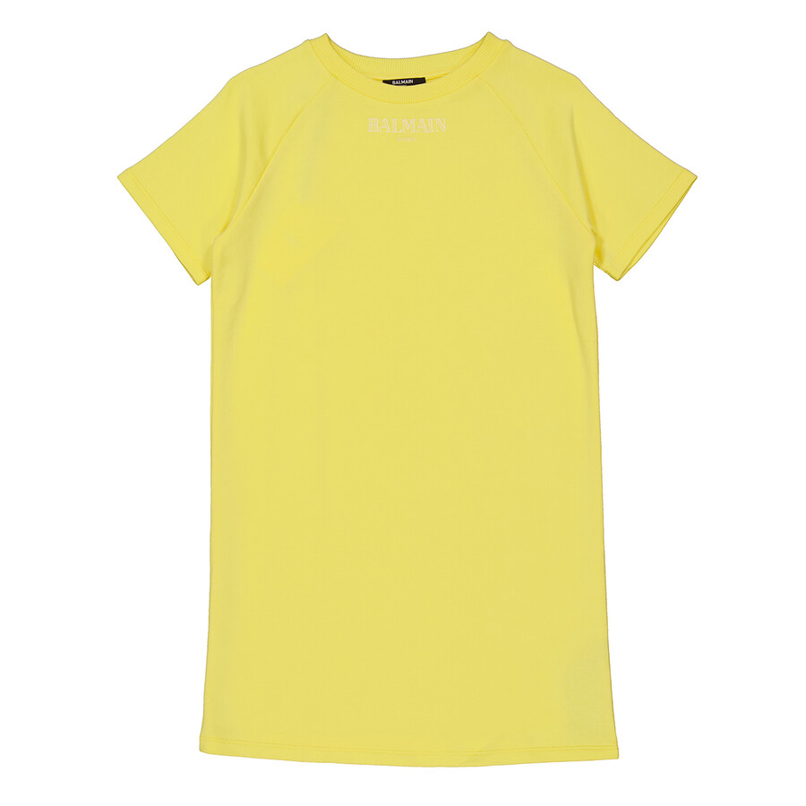 Kids Yellow Logo T-Shirt Dress