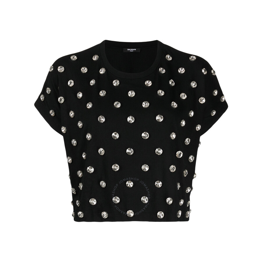 Balmain Crystal-embellished Cotton T-shirt