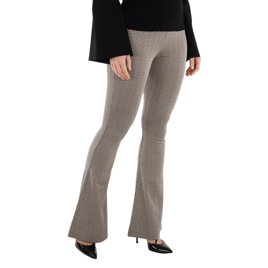 Balmain Monogram Jacquard Flared Trousers