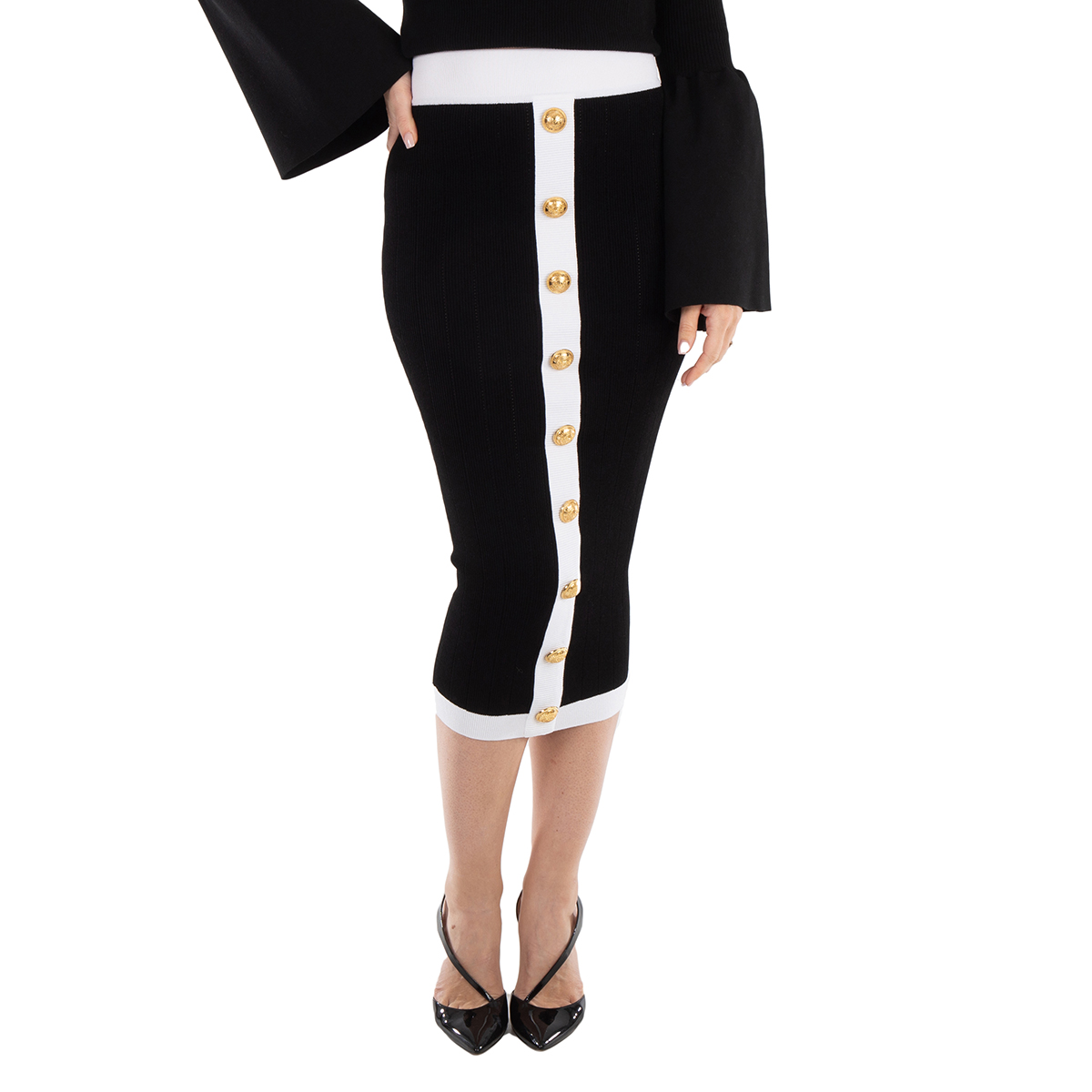Balmain Knit Skirt Cf1lb004kf53 0pa main image 0