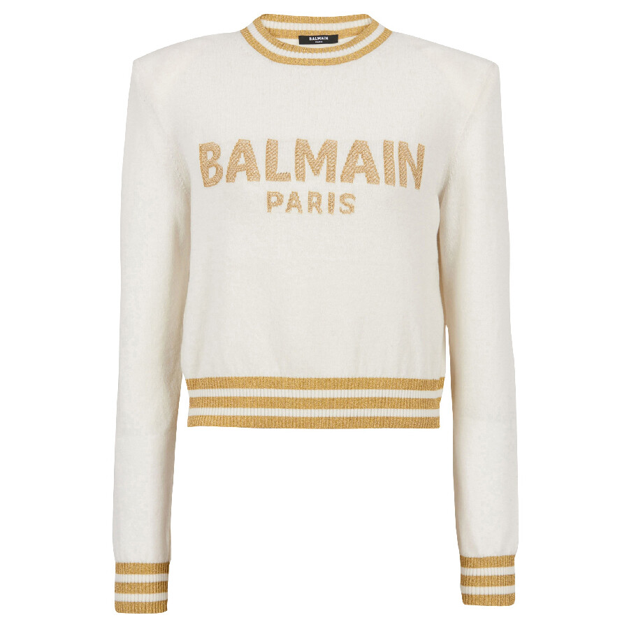 Logo Embossed Cropped Pullover