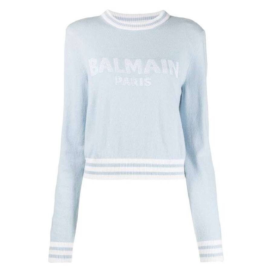 Logo Embossed Cropped Sweater