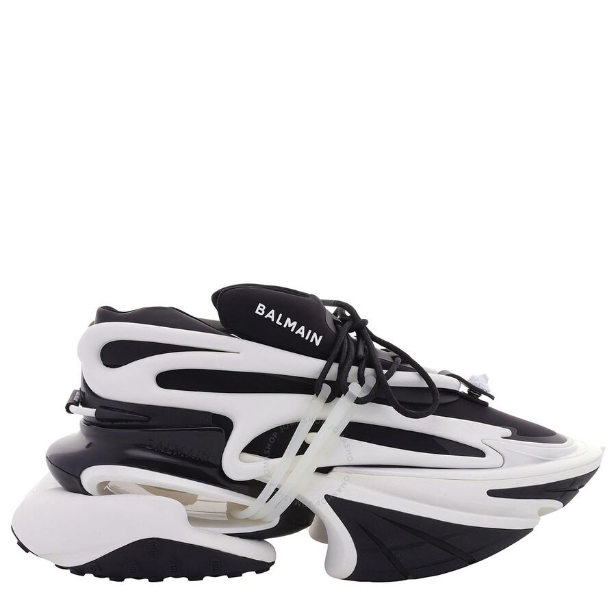 Balmain Men's Eab Noir / Blanc Unicorn Low-Top Trainers