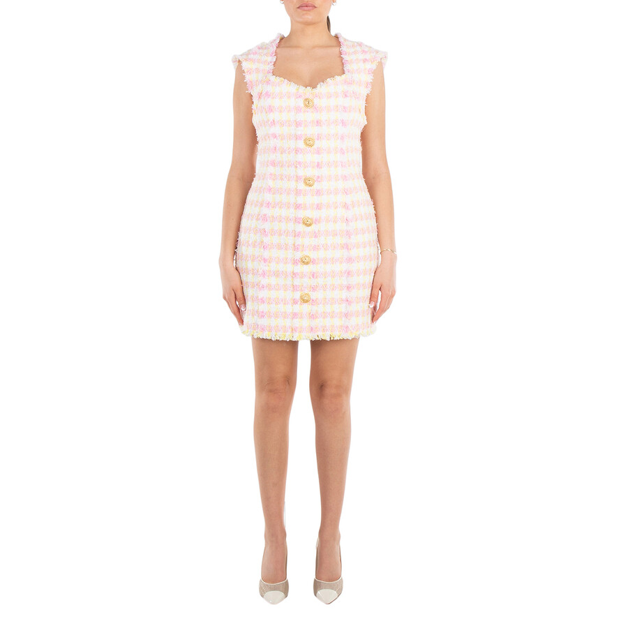 Miami Tweed Dress With Buttons