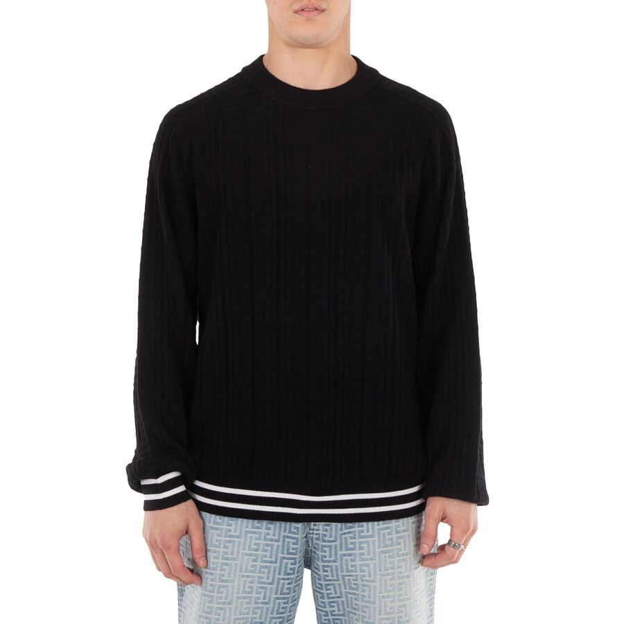 Patterned-Jacquard Merino Jumper