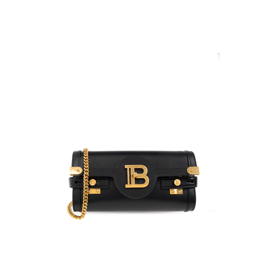 Balmain Pochette B-buzz 23 In Pelle Di Vitello In Black