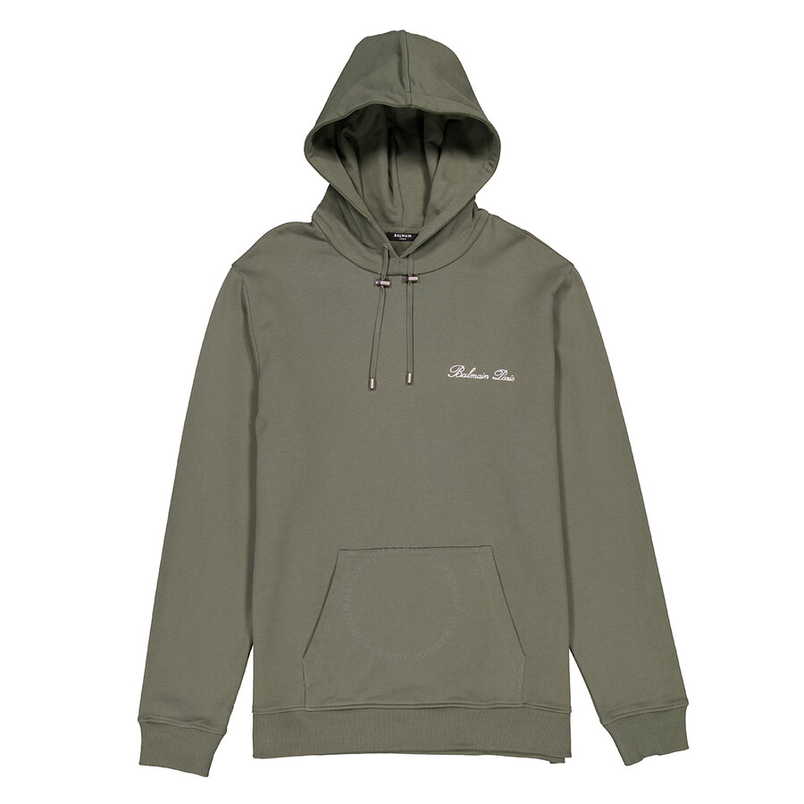 Balmain Khaki ' Signature' Hoodie