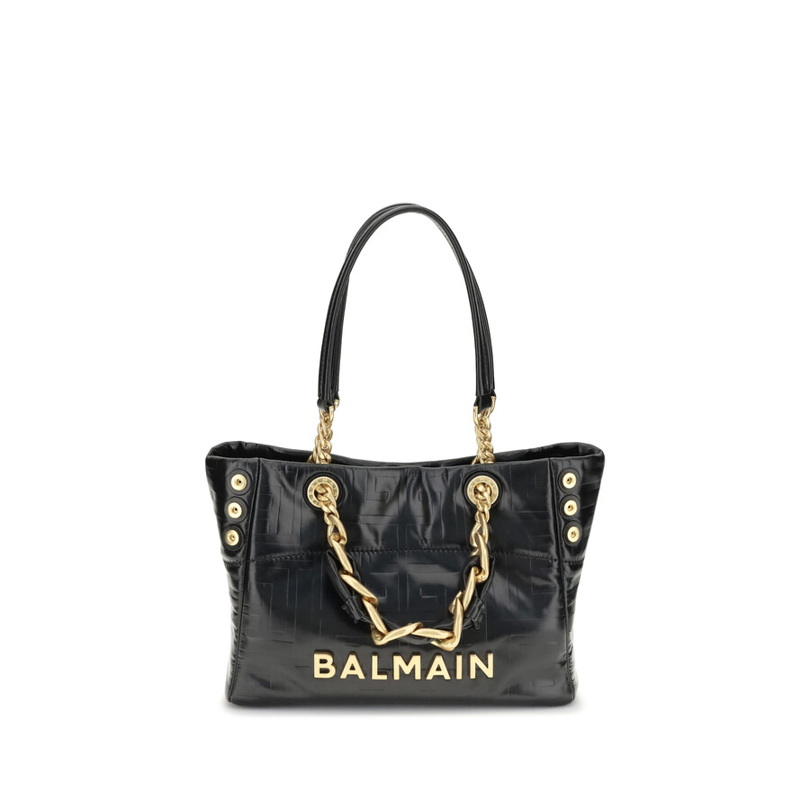 Balmain Small 1945 Tote Bag In Black