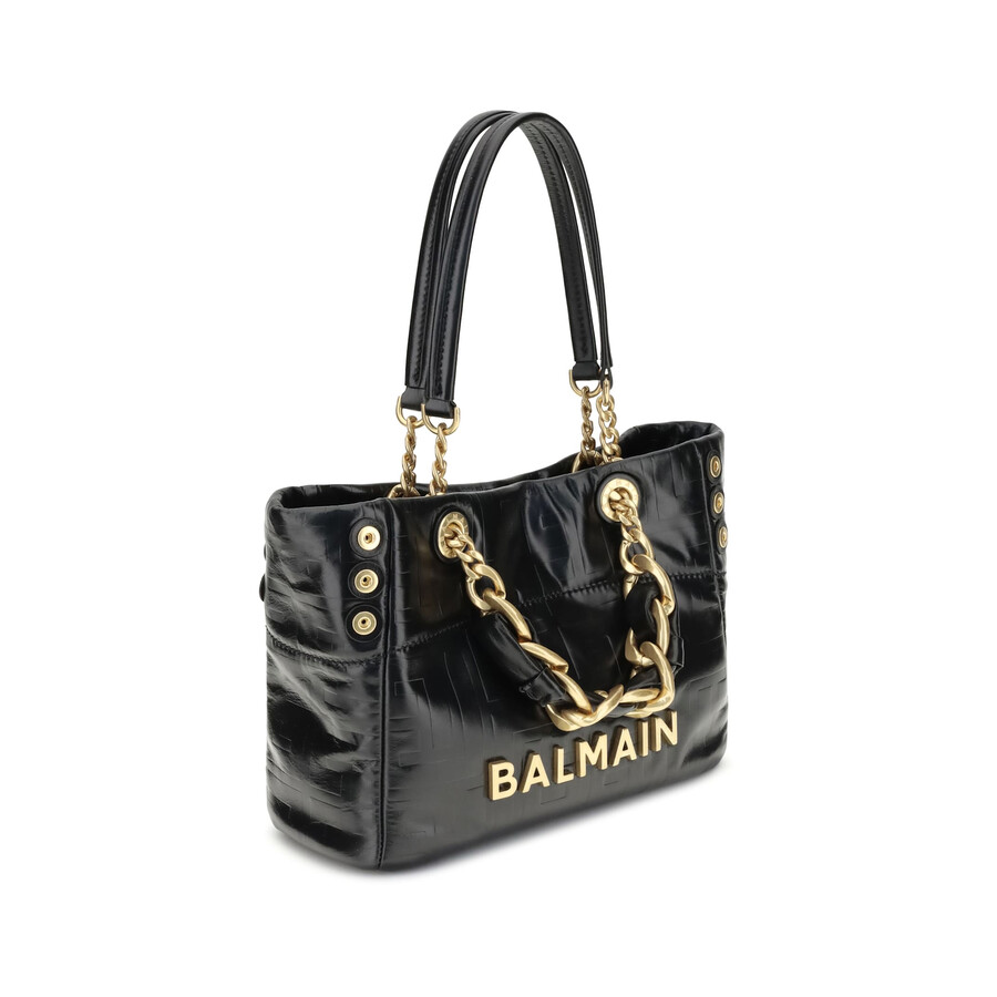 Balmain Small 1945 Tote Bag In Black