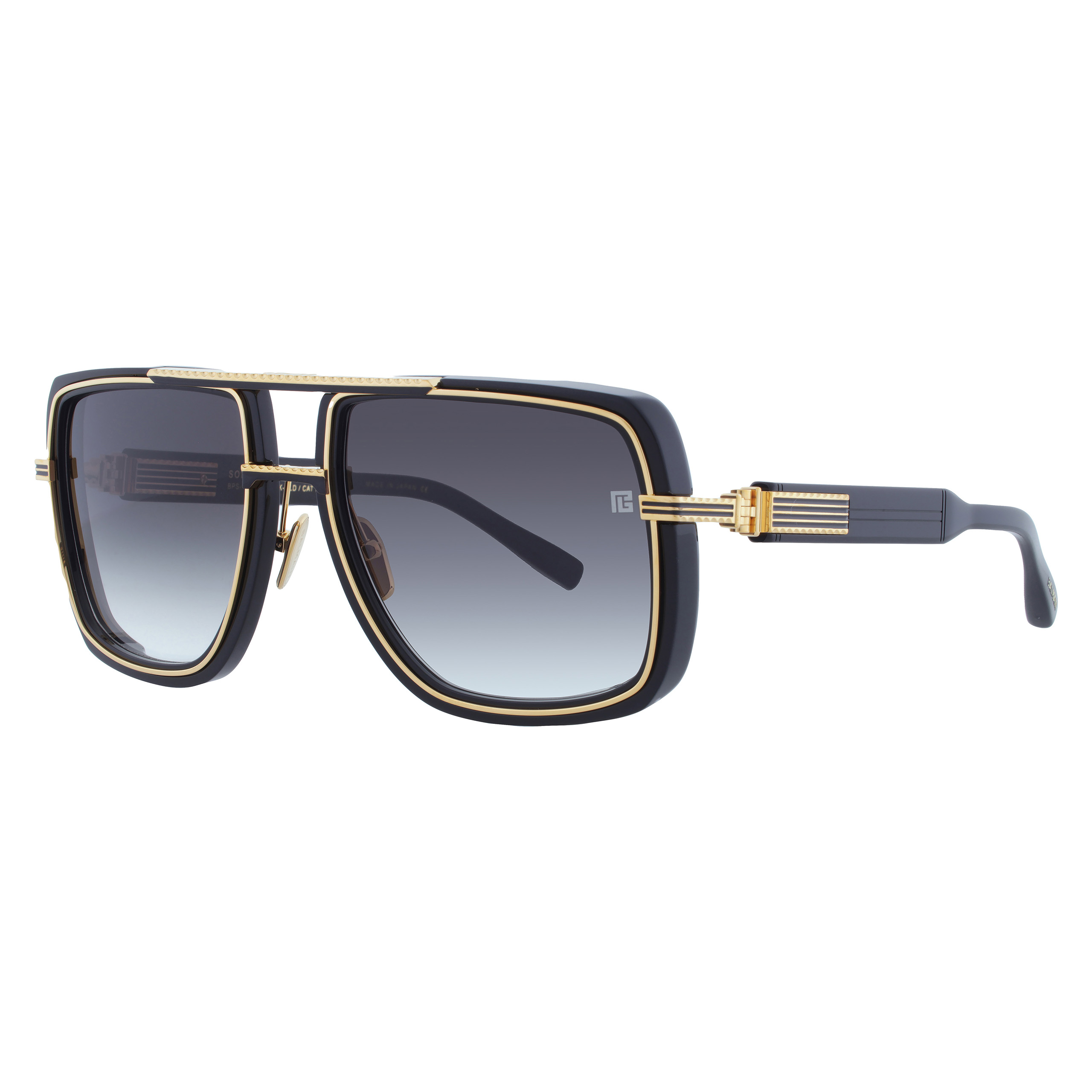 Balmain SOLDIER Grey Gradient Navigator Unisex Sunglasses BPS-160A