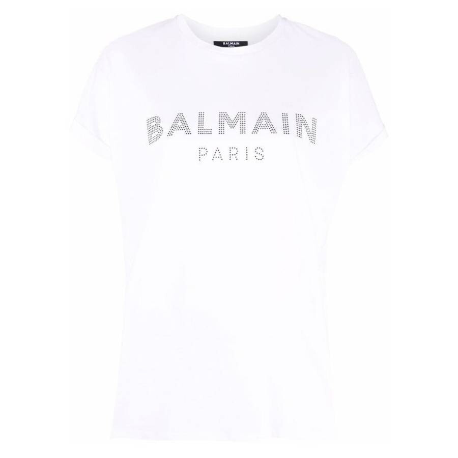 Strass Logo Cotton T-Shirt