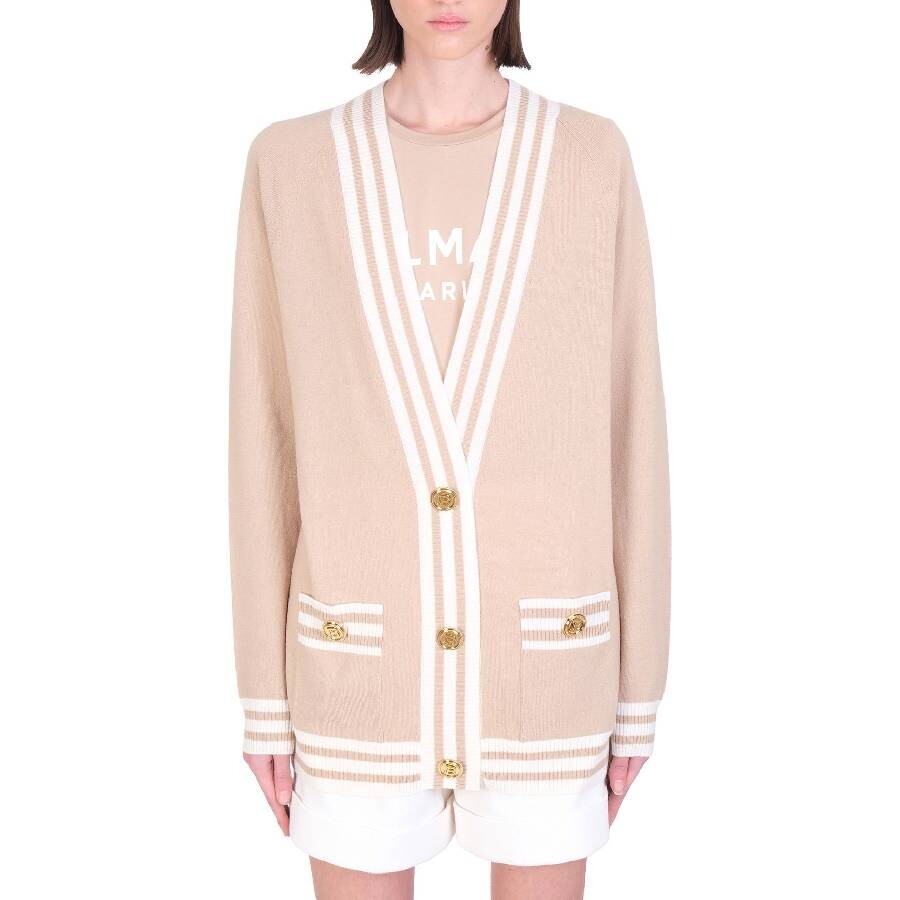 V Neck Knit Cardigan, Brand Size 40 (US Size 8)